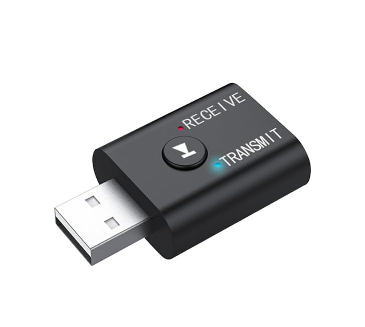 Drumstone Audio Adapter Yet-tr6 Stable Performance 2 in 1 Transmitter Receiver ABS Material for Speaker TV Projector Computer Car Speaker