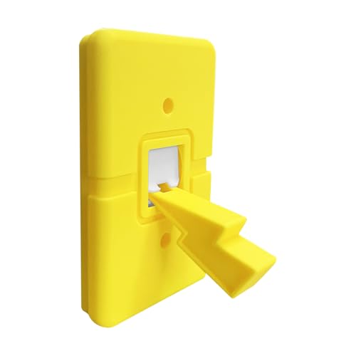 Game Room Light Switch Cover 1 Toggles Animation Wall Plate Electricity Lightning Thunder Design Standard Size for Fans Kids Room Decor DIY Creative Gifts
