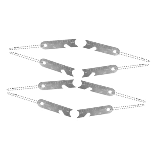 JUMPLAWN Raspadores De Pedernal para Exteriores, Raspadores De Pedernal Portátiles, Reglas Multifunción, Suministros para Acampar, 8 Uds.