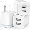 Cargador USB de Pared, LUOATIP 3 Pack 2.1A 5V Adaptador de Corriente de Doble Puerto Cubo | Caja de Carga para iPhone 14 13 12 11 Pro Max SE XS XR X 8 7 6 6S Plus, Galaxy, LG, Moto, Android 2
