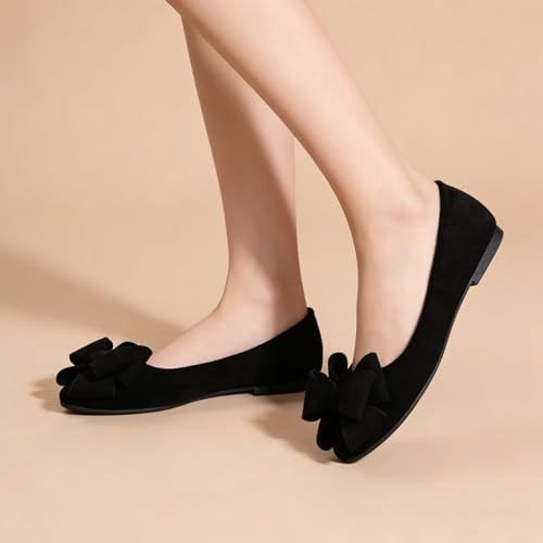 Image of Dear Time Women's Ballet Flats Dress Ballet Shoes Slip on for Office Work Comfortable Shoes