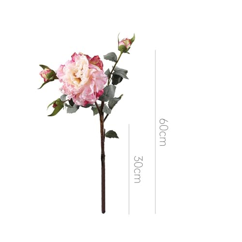 Pivoine fleur simulée sans entretien pour décoration maison durable - 3