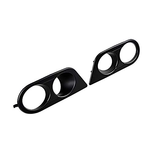 1x ABS Ham Style Front Lower Bumper Fog Light Covers Direct Bolt-On Compatible with BMW 01-06 E46 M3 (Matte Black)