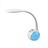 Tête/bras de lampe flexible: lampe de nuit de chevet avec un col de cygne élégant, 360 degrés réglable.
