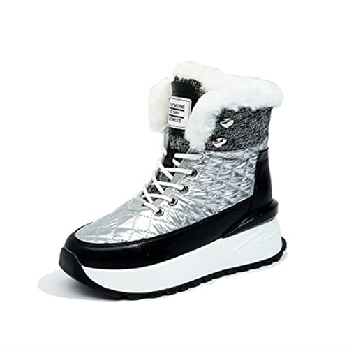 Women's Backpack Snow Boots Winter Shoes (Color : White, Size : 36)