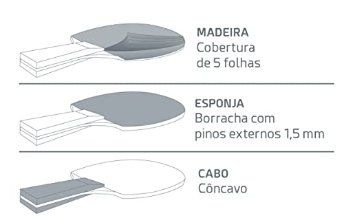 Kit Ping Pong Speedo Raquete Icebreaker + Kit 6 bolas Tenis de Mesa