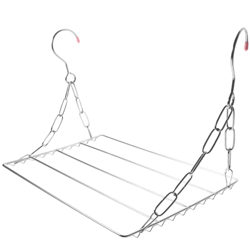 STOBAZA Séchoir À Linge Suspendu en Acier Inoxydable 40X10X9 Pouces Étendoir Balcon Polyvalent sans Pinces pour Vêtements Chaussures Écharpes