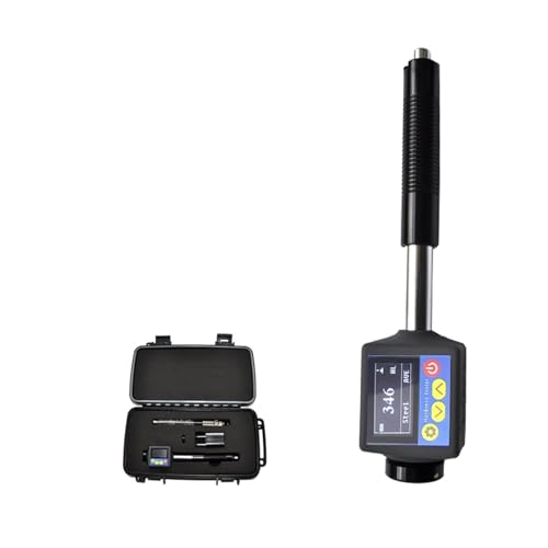 デジタル硬度計 ポータブル6-in-1メタル硬度テスター検出器鋼鉄鋳鉄M-Old Castingsをサポート HL、HV、HRC、HRB、HB、HSスタンダードワン ゴム ガラス プラスチック(Metal tester-grey)