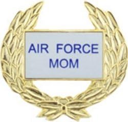 US Air Force Mom Wreath 1-1/8" Lapel Pin