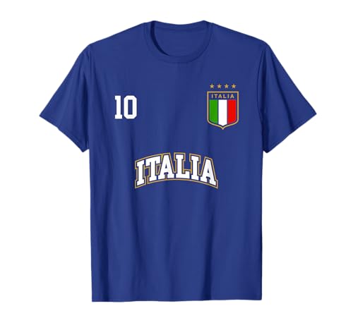 Italia Team Sports Italy Soccer Number 10 T-Shirt