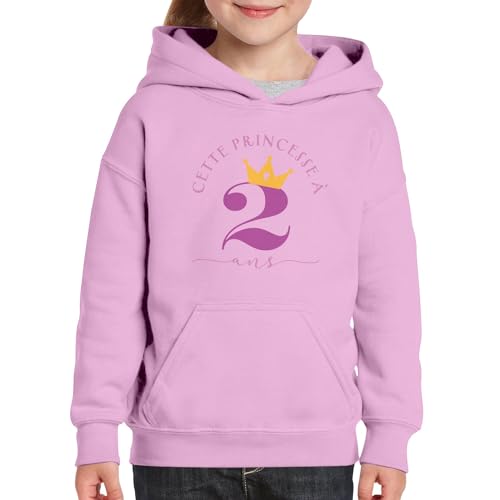 Sweat à Capuche Enfant Finition Premium : Spécial Princesse 2 Ans
