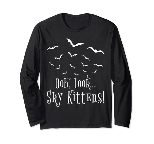 Divertente regalo Chiropterologo per amanti dei pipistrelli, con scritta "Ooh Look Sky Gattini". Maglia a Manica