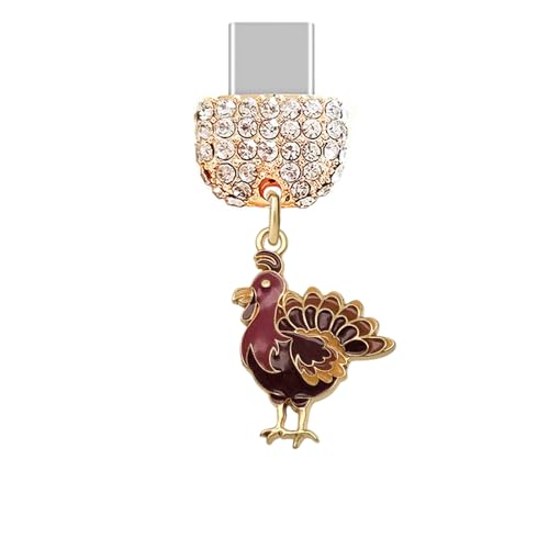 Tapón antipolvo cristal USB C accesorio de pavo para Samsung Xiaomi y Oppo