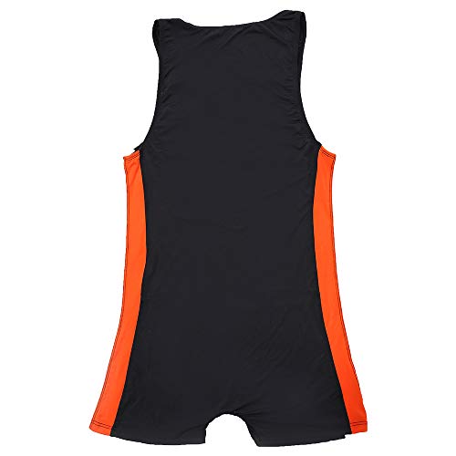 Spnsstcr Men Bodysuit Sports Gym Athletic Supporters Undershirts Boxers Wrestling Singlets Jumpsuits Leotard (Black, X-Large) #TOP4