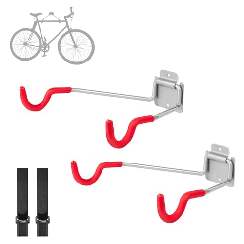 CZMYCBG 2 Colgadores de Pared para Bicicletas, Soportes Abatibles para Bicicletas de Montaña y Carretera
