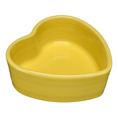 Fiesta 7oz Heart Ramekin, Ceramic, Yellow, 10.18 in