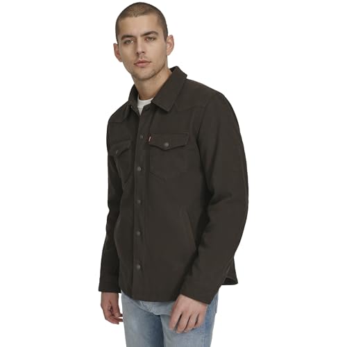 Image of Levi's Men's Faux Leather Shirt Jacket
