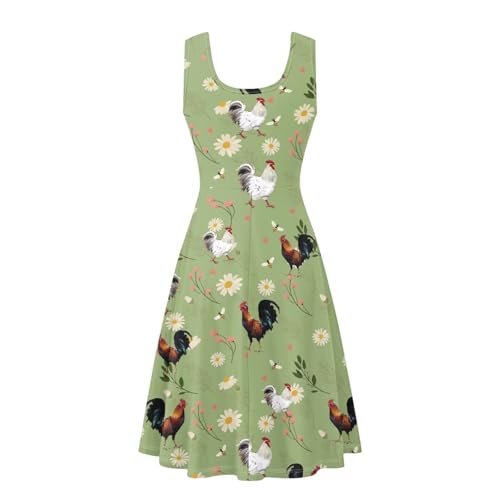 Image of Renewold Women's Sleeveless Tank Dress with Pockets, Casual Scoop Neck A-Line Sundress for Summer, Travel and Vacation