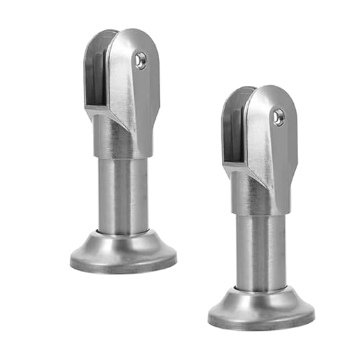 Toilet Cubicle Partition Support Feet, Stainless Steel Support Bracket Fittings for Bathroom, Restroom 12/16/18mm Partition Board (Pack of 2)
