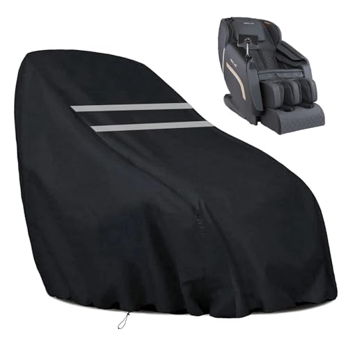Image of Premium Massage Chair Cover - Full Body Protector for Massage Chair - Dustproof & Scratch-Proof for Pets, Cats & Dogs - Polyester Material (Black)