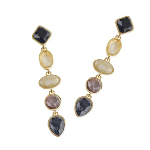 Boucles d'oreilles en résine longues pour mariage et grandes occasions | Bijoux géométriques fins