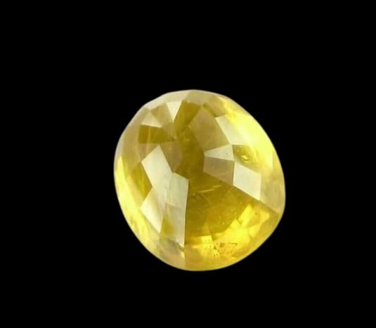 Saphir jaune pierre de naissance Pukhran naturelle de Ceylan 2,23 Ratti
