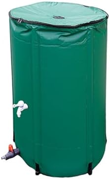 Eco-Friendly Portable Rain Barrel for Rainwater Collection - Water Storage Container with Filter & Overflow Kit, Ideal for Gardens & Outdoor Use