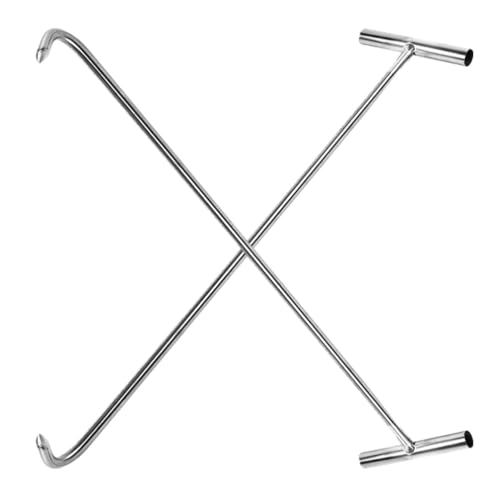 Alipis 2pcs Stainless Steel t Shape Manhole Cover Hook Lifter Tool for Easy Access Multi-Functional Lifting Hook for Doors Grates and Manhole Covers and Versatile Design