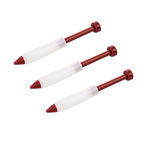 Ipetboom 3Piezas Bolígrafo Decorativo de Silicona para Pastelería para Decorar Chocolate y Pasteles Herramienta de Escritura para Comida de Usar Casa