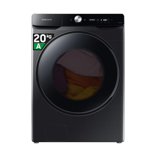 Samsung Lavatrice AI Control WF20DG8650BV/U3 Libera installazione, 20 Kg, Wifi, Ecobubble, AI Wash, Vapore Igienizzante, Carica Frontale, Corpo: Bianco, Oblò: Nero, 68,6l x 98,4h x 87,5p cm