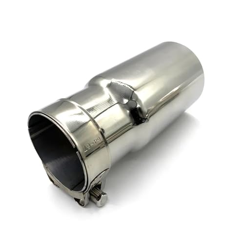 Tubo de escape deportivo modificado en acero inoxidable con acabado brillante ID 76-OD 89