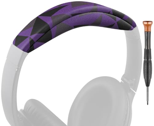 Image of SOULWIT Replacement Headband Pad Kit for Bose QuietComfort 45 (QC45) /QuietComfort SE (QC SE) /New Quiet Comfort Wireless Headphones, Easy DIY Installation (Purple Black)