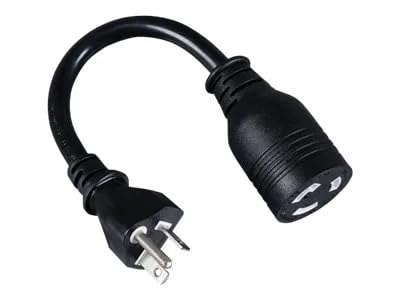 Tripp Lite Eaton Series P044-06I Power Cord Adapter NEMA L5-20R to 5-20P, 20A 120V 12AWG, Heavy-Duty 8.66 in Black, Plug Converter, Cloud Care Pre-Configured Bundle Eligible (1 Pack)