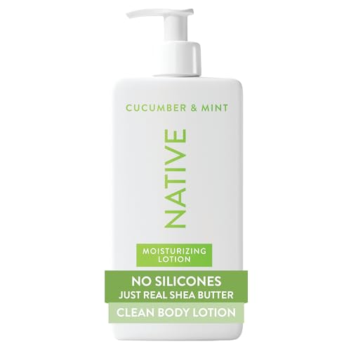Image of Native Body Lotion, Cucumber & Mint, 48-Hour Hydration for Dry & Sensitive Skin, Made with Plant-Based Moisturizers like Shea Butter, Silicone & Paraben Free, 16.5 fl oz