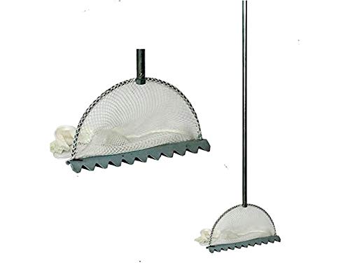 TELLINARO Rete Da Pesca A Mezzaluna In Nylon Zincato, Misura 35x18 Cm - Per Pesca Sportiva