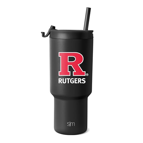 Image of Simple Modern Scarlet Knights Tumbler with Straw | 30oz | Collegiate