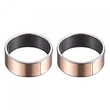 sourcing map 2Stk Gleitlager 22mm Bohrung 25mm 10mm Länge Eingewickelt Ölfrei Buchsen