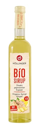 Höllinger Bio Ingwer Sirup - Vegan, 3x500ml Glas Flasche - feurige schärfe