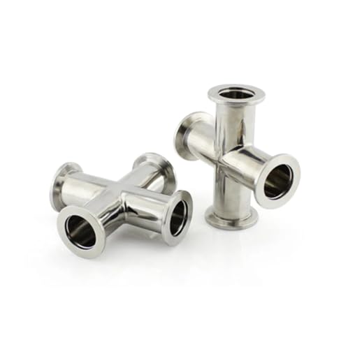Accesorio KF16 de vacío en cruz de acero inoxidable 304 para tuberías industriales 2