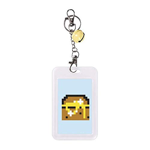 Étui de protection pour carte de crédit évitant rayures et usure motif pixel jaune