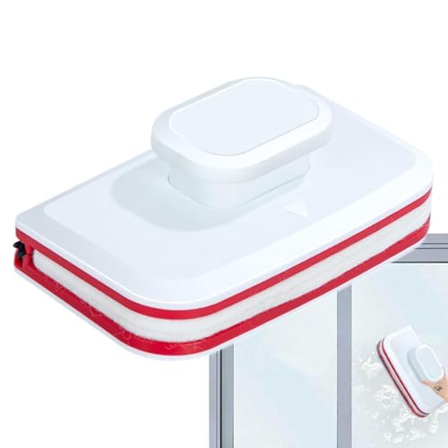 Limpiacristales magnético: herramienta para ventanas con cuerda de seguridad, rasqueta rectangular de doble cara, limpiaparabrisas profesional para ventanas | Potente limpiacristales para ventanas