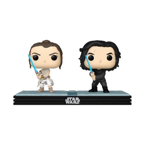 Star Wars Pack 2 Figurines Bobble Head POP! Kylo & Rey 9 cm - vue 4