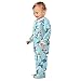 Emelivor Underwater Sharks Blue Unisex Baby Newborn One-Piece Pajamas Long Sleeve Footed Romper Pjs for Boys Girls Kids