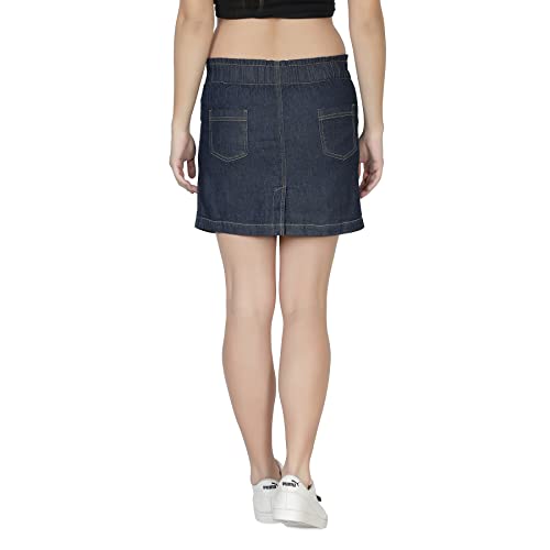 Image of NUEVOSDAMAS Women Light Blue Denim Mini Skirt