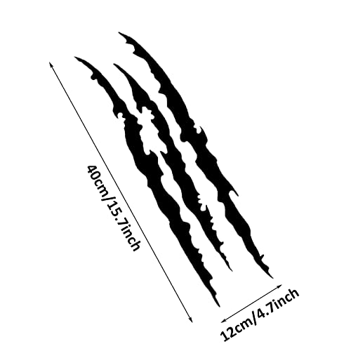 VICDUEKG Monster Klaue Aufkleber, 2 Stück Augenbrauen Scheinwerfer Aufkleber Auto Wasserfeste Vinyl Decals Autoaufkleber Dekoration Monster Klaue AutoAufkleber Aesthetic Sticker (Schwarz)