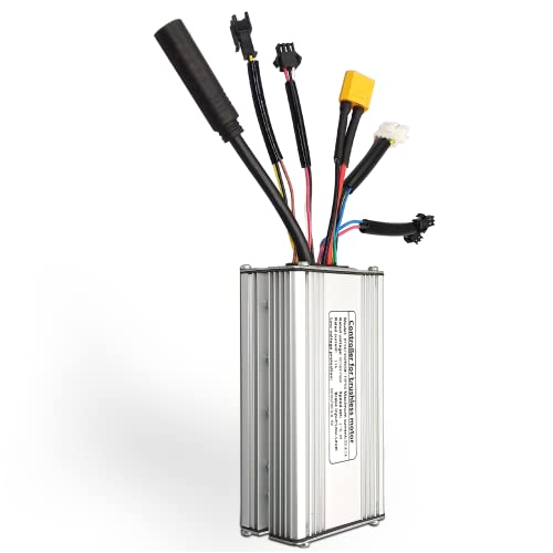 Ebike 36V/48V 500W Controller KUNTENG(KT) 22A Brushless Motor Controller for Electric Bike Kit Compatible with KT LCD3 LCD4 LCD5 LCD7 Display (22A XT60 Motor Waterproof Plug)