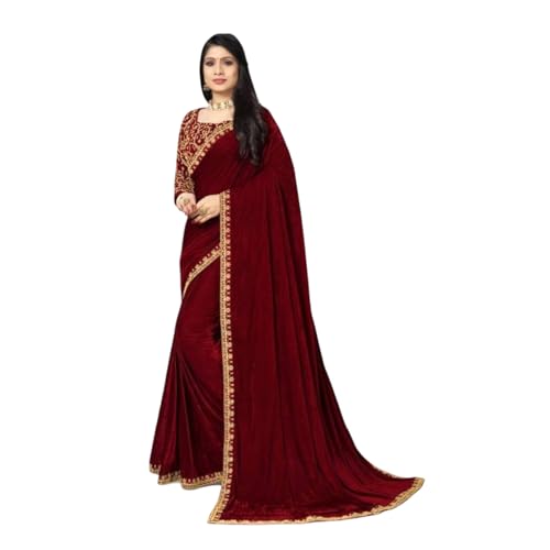 Sari georgette et velours idéal pour mariages et soirées de gala