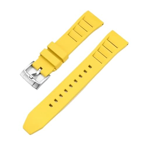 [SLFJEYTX] 19/20/21mm FKM�X�g���b�v �����[�X�p �u�����v�o���h �u���X���b�g Swatch X MoonSwatch�p 1��(Yellow,19mm)