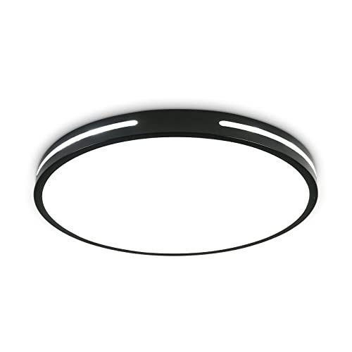 DAXGD Plafonnier LED Rond Luminaire Plafonnier Moderne Simple, Ø30CM noir 6500K, Lampe LED Plafonniers per Salon Balcon Couloir Chambre Cover