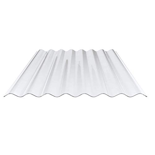 Preisvergleich Produktbild Lichtplatte / Wellplatte / Lichtwellplatte / Profil 130 / 30 / Material PVC / Breite 1000 mm / Länge 1,25 m / Stärke 1,4 mm / Farbe Klarbläulich